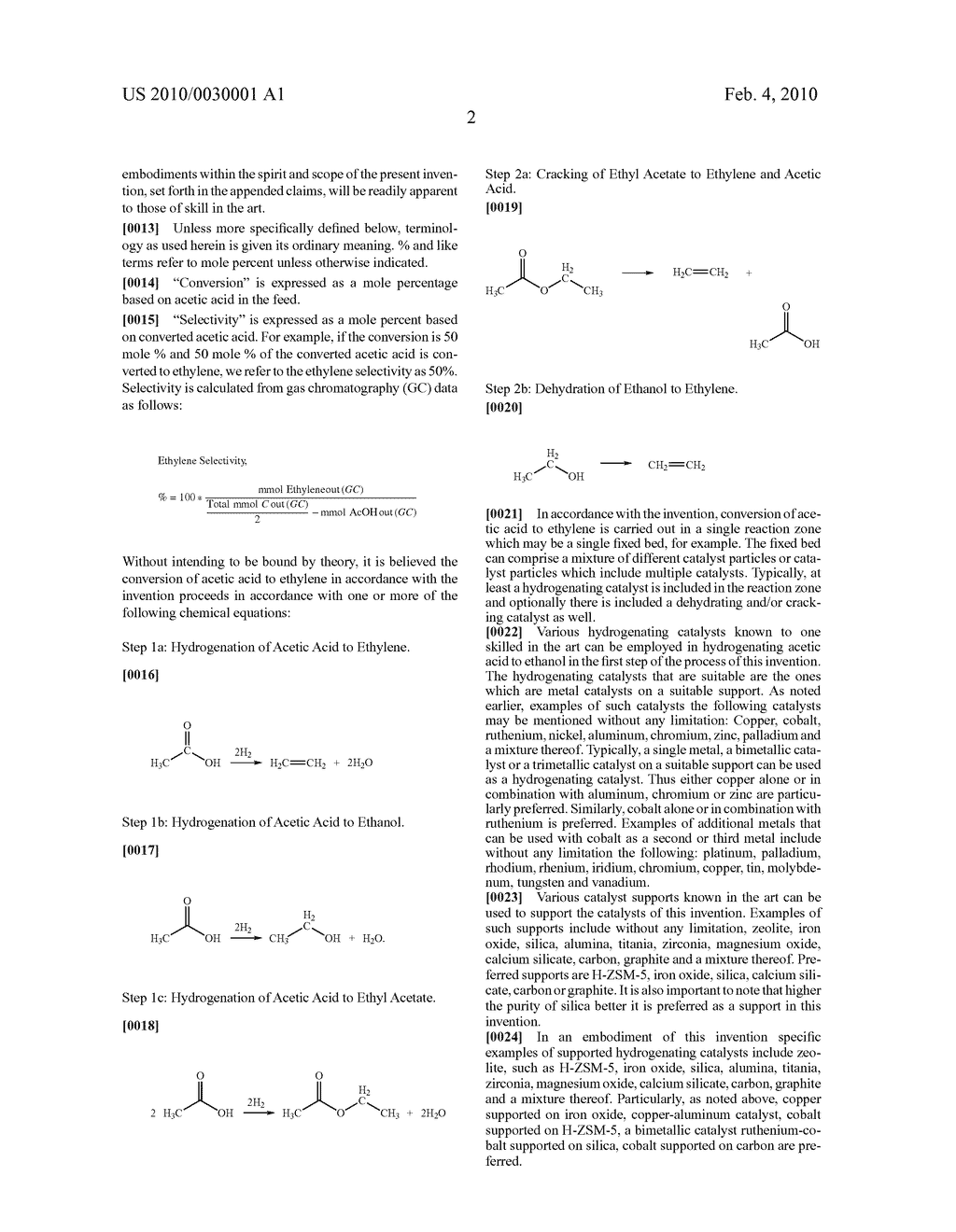 Process for catalytically producing ethylene directly from acetic acid in a single reaction zone - diagram, schematic, and image 03