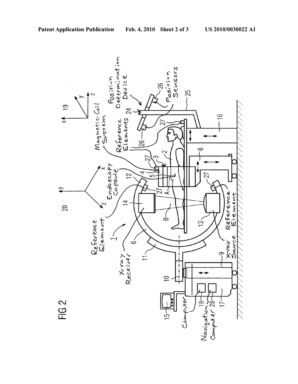 METHOD AND SYSTEM WITH ENCAPSULATED IMAGING AND THERAPY DEVICES, COUPLED WITH AN EXTRACORPOREAL IMAGING DEVICE - diagram, schematic, and image 03