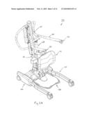 PATIENT LIFT WITH ADJUSTABLE KNEE PADS AND SLING HOOKS diagram and image