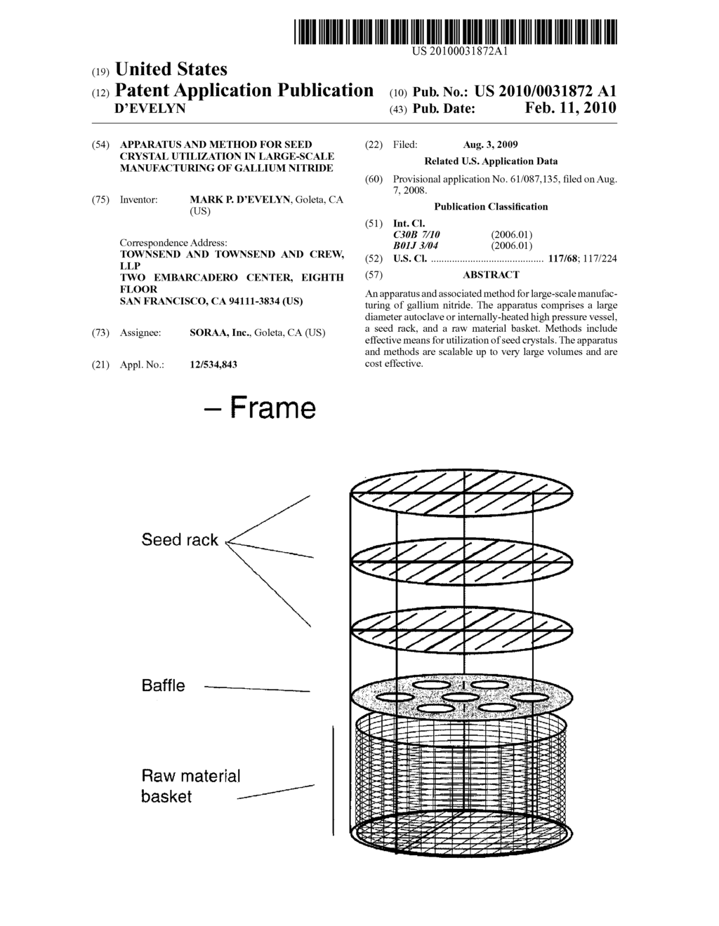 APPARATUS AND METHOD FOR SEED CRYSTAL UTILIZATION IN LARGE-SCALE MANUFACTURING OF GALLIUM NITRIDE - diagram, schematic, and image 01