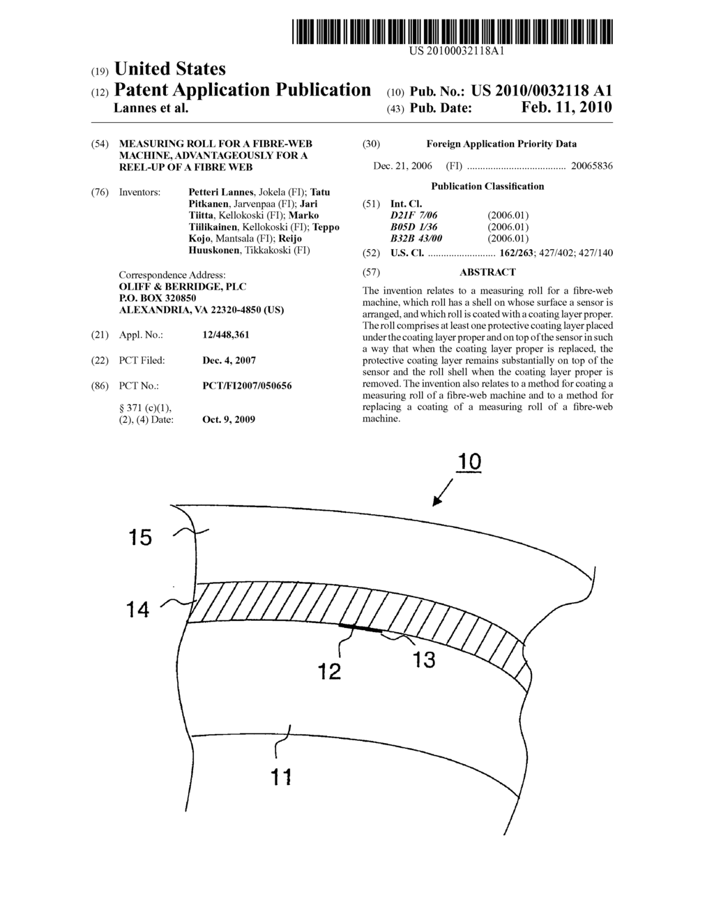 Measuring roll for a fibre-web machine, advantageously for a reel-up of a fibre web - diagram, schematic, and image 01