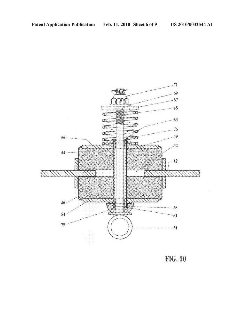 Mounting bracket and damper system for hanging and use of a punching bag - diagram, schematic, and image 07