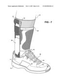 Device and method for combining an athletic shoe and conventional ankle brace to limit active ankle inversion diagram and image