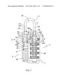 Dual-lock type padlock having double reminding function diagram and image