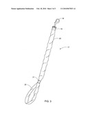 Tangle-free/ drag-free coiled pet leash diagram and image