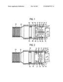 DEVICE FOR BLOCKING FLUID PASSAGE THROUGH A TUBULAR PART BY MEANS OF A CHECK VALVE, PARTICULARLY IN A HOUSEHOLD APPLIANCE diagram and image