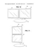 SUPPORT STRUCTURE FOR TWO OR MORE FLAT PANEL DEVICES diagram and image