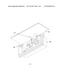 Powered wall mount media display and data transfer system diagram and image