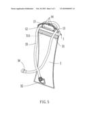 Sealing handle for outdoor use water bag diagram and image