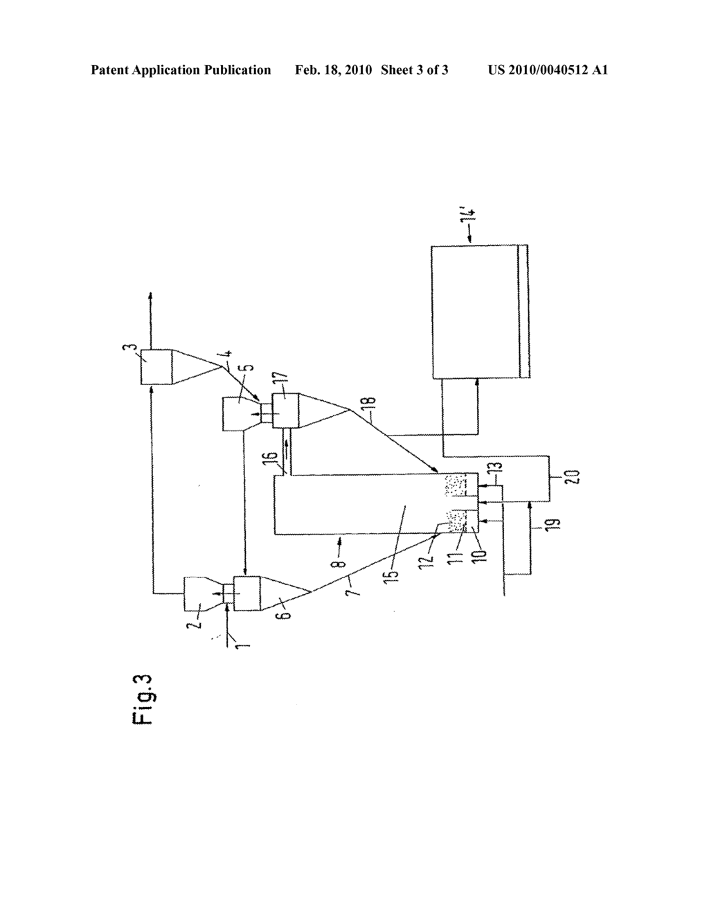 METHOD AND PLANT FOR THE HEAT TREATMENT OF SOLIDS CONTAINING IRON OXIDE - diagram, schematic, and image 04