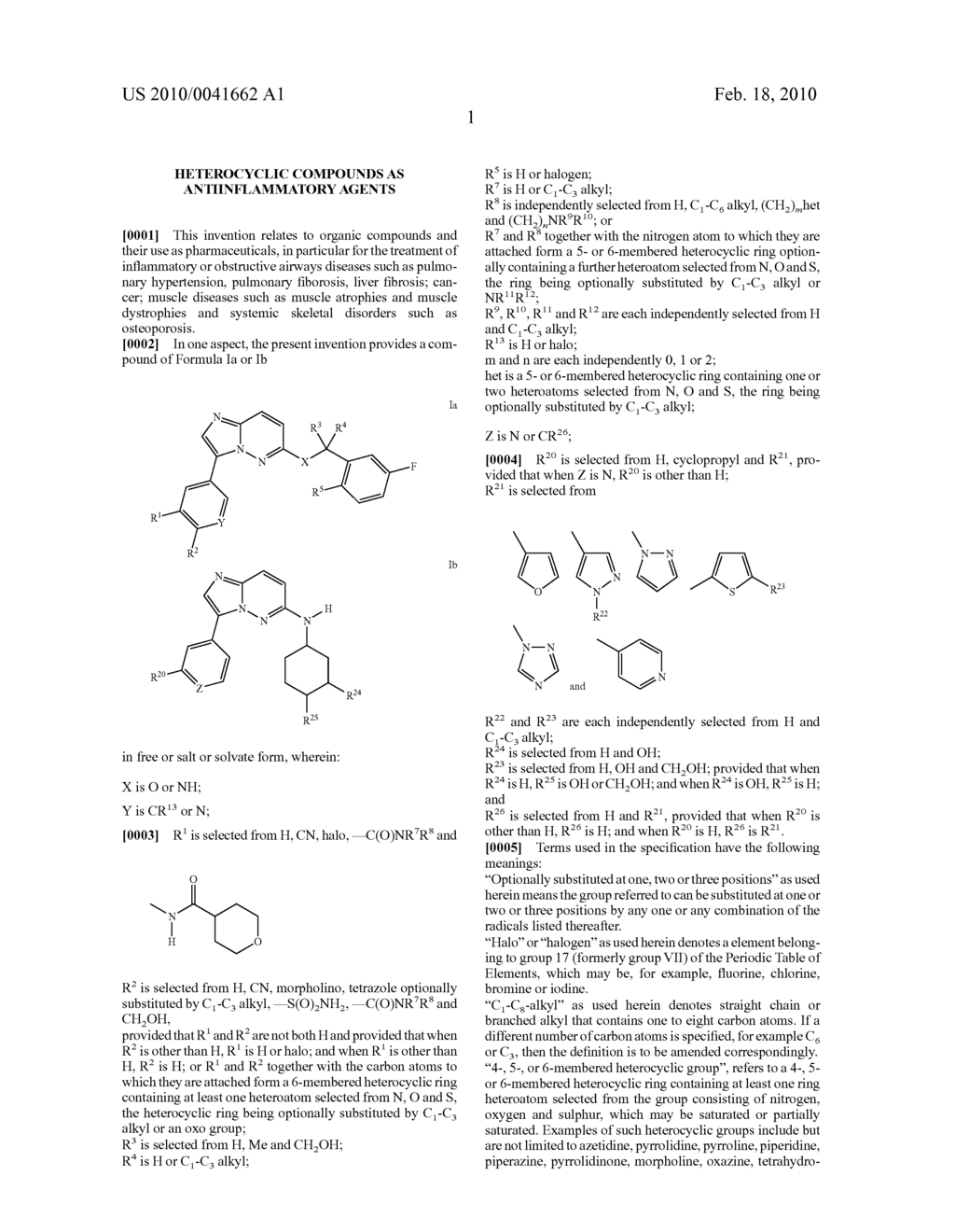 Heterocyclic compounds as antiinflammatory agents - diagram, schematic, and image 02