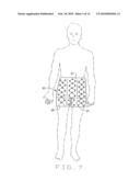 Segmented pneumatic pad regulating pressure upon parts of the body during usage diagram and image