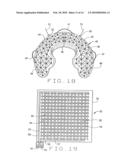 Segmented pneumatic pad regulating pressure upon parts of the body during usage diagram and image