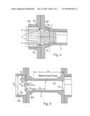 Measuring system with a flow conditioner arranged at an inlet of a measuring table diagram and image