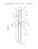 Downhole Cutting Tool, Using a Single Piece Tubular with a Radially Displaceable Portion diagram and image