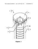 Dehydrating and reclosable hinged plug-lid with tamper indicator and compensation device diagram and image