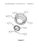 Dehydrating and reclosable hinged plug-lid with tamper indicator and compensation device diagram and image