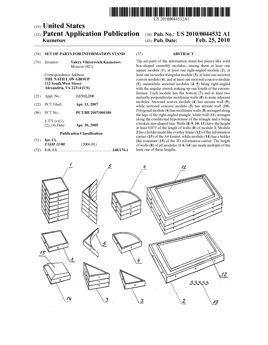 SET OF PARTS FOR INFORMATION STAND - diagram, schematic, and image 01