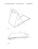 Folded seat stamped out of a sheet diagram and image