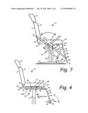 Salon chair having movable foot rest diagram and image