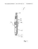 Electrode for a spark plug diagram and image