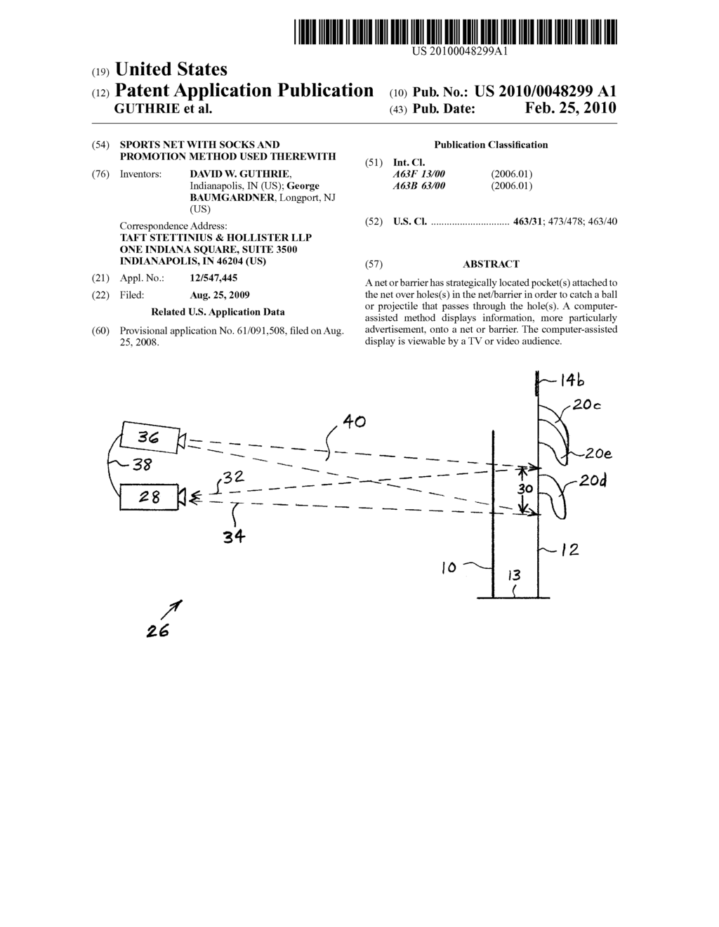 SPORTS NET WITH SOCKS AND PROMOTION METHOD USED THEREWITH - diagram, schematic, and image 01