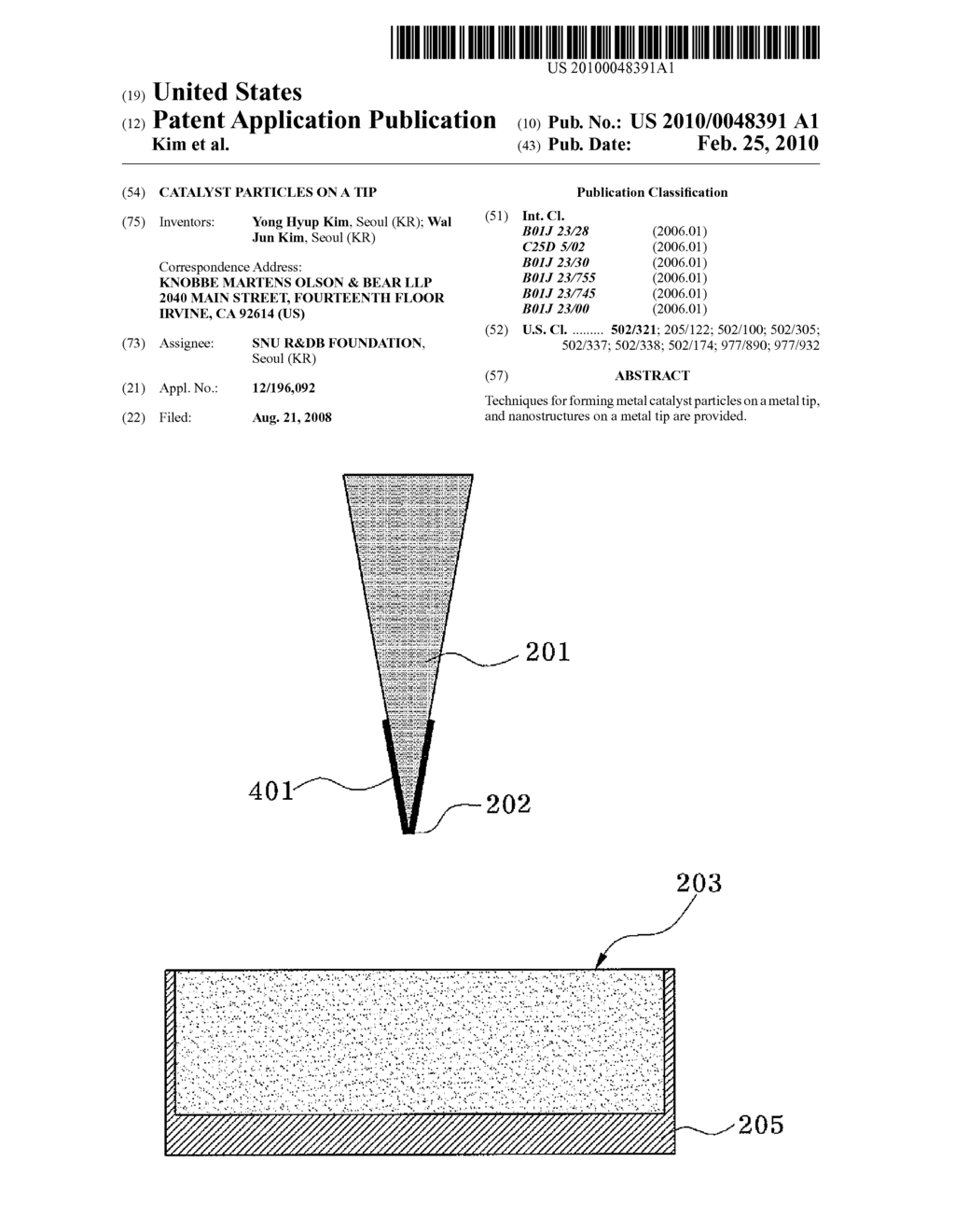 CATALYST PARTICLES ON A TIP - diagram, schematic, and image 01