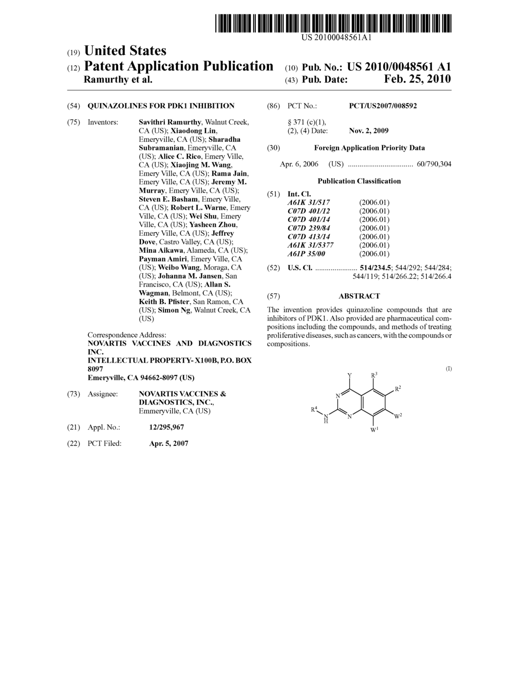 QUINAZOLINES FOR PDK1 INHIBITION - diagram, schematic, and image 01