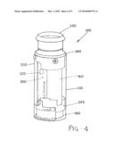 APPARATUS AND METHOD FOR MEASURING THE ACCELERATION IMPARTED ON METERED DOSE DELIVERY CONTAINERS diagram and image