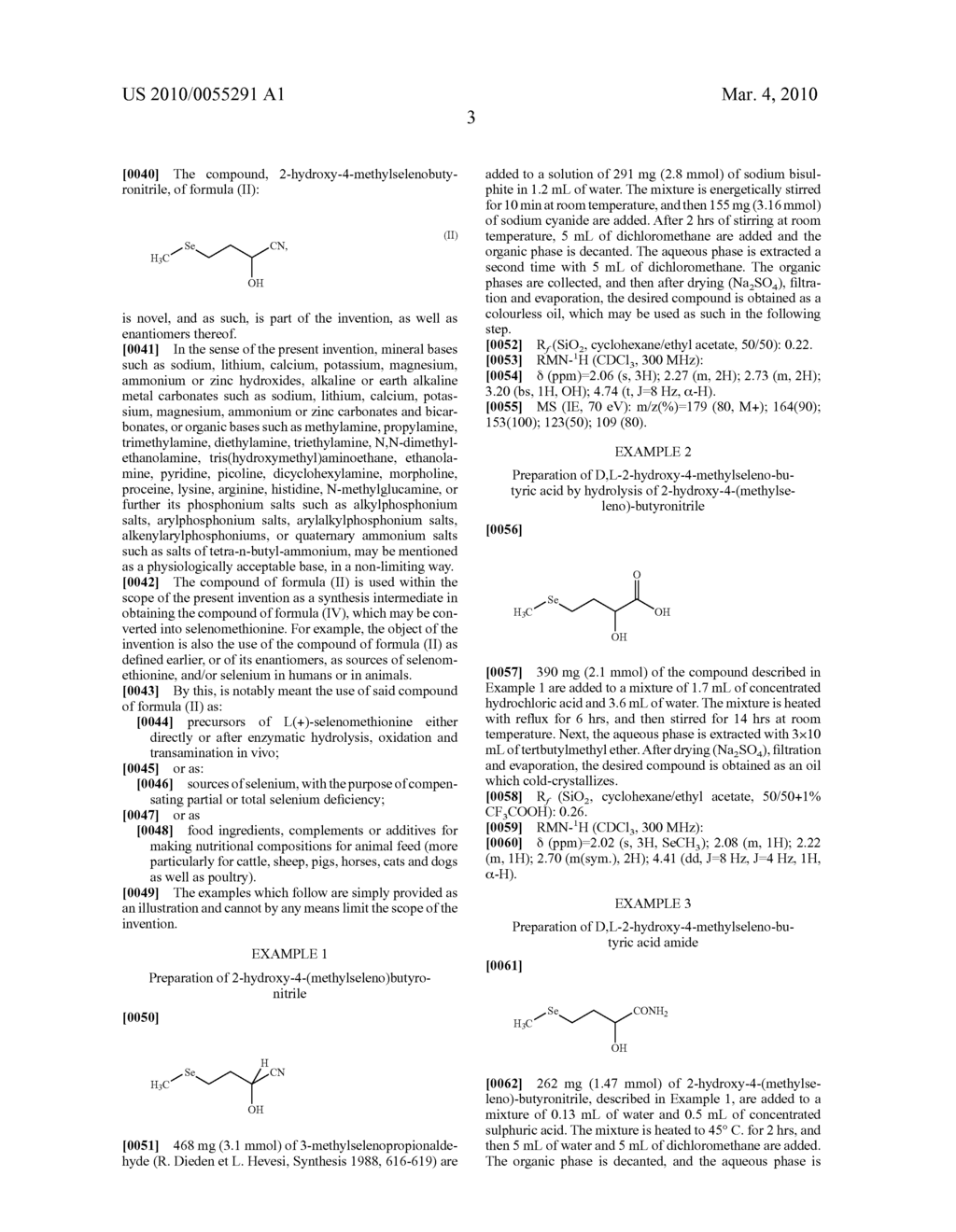 PROCESS FOR PREPARING 2-HYDROXY-4-METHYLSELENOBUTYRIC ACID, ALONE OR AS A MIXTURE WITH ITS SULPHUR-CONTAINING ANALOGUE, AND USES THEREOF IN NUTRITION, IN PARTICULAR ANIMAL NUTRITION - diagram, schematic, and image 04