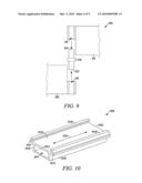 Housing for Hand-Held Device with a Pair of Extruded Elements having Complementary Sections Removed and Corresponding Method diagram and image