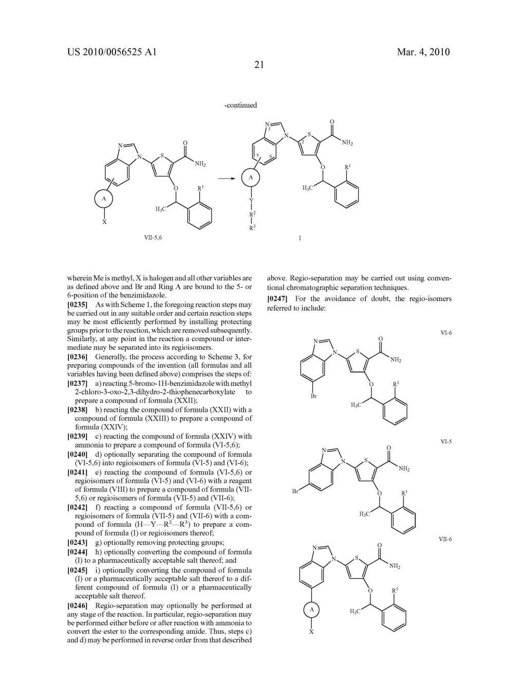 5- AND 6- SUBSTITUTED BENZIMIDAZOLE THIOPHENE COMPOUNDS - diagram, schematic, and image 22