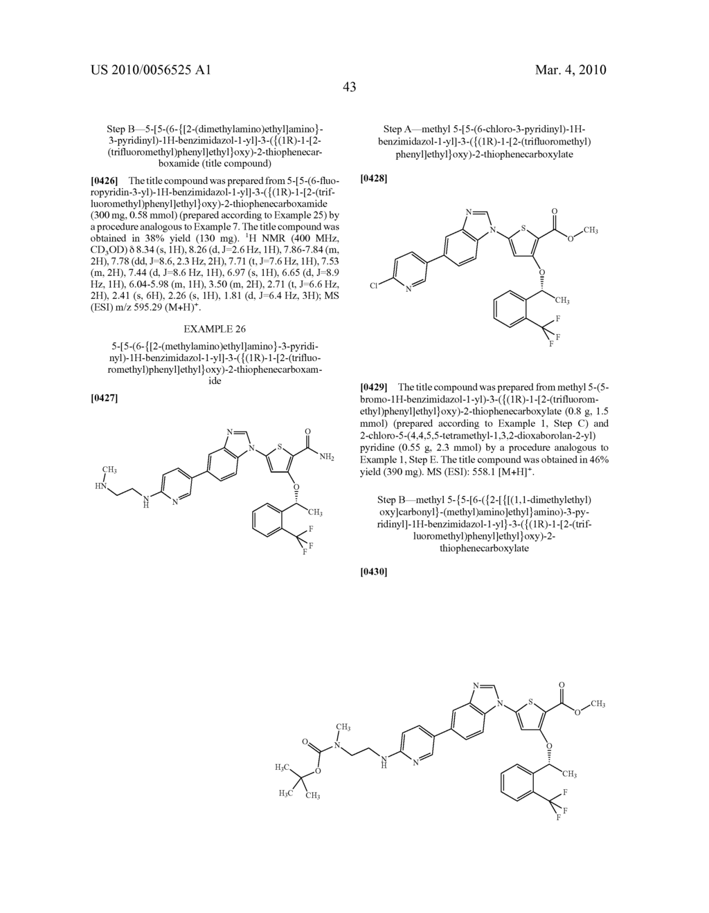 5- AND 6- SUBSTITUTED BENZIMIDAZOLE THIOPHENE COMPOUNDS - diagram, schematic, and image 44