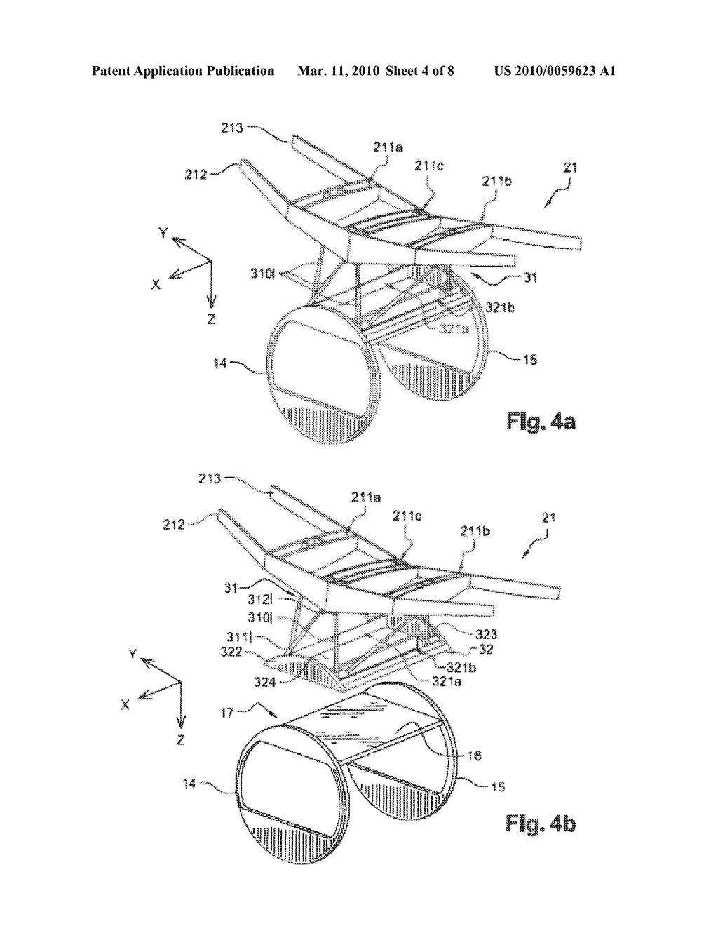 Aircraft with its fuselage suspended under the wing - diagram, schematic, and image 05