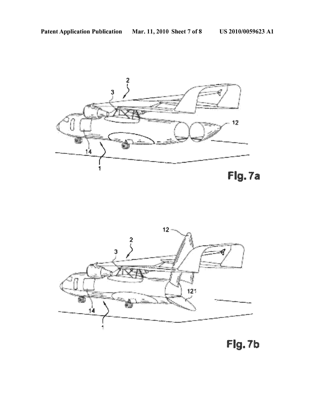 Aircraft with its fuselage suspended under the wing - diagram, schematic, and image 08