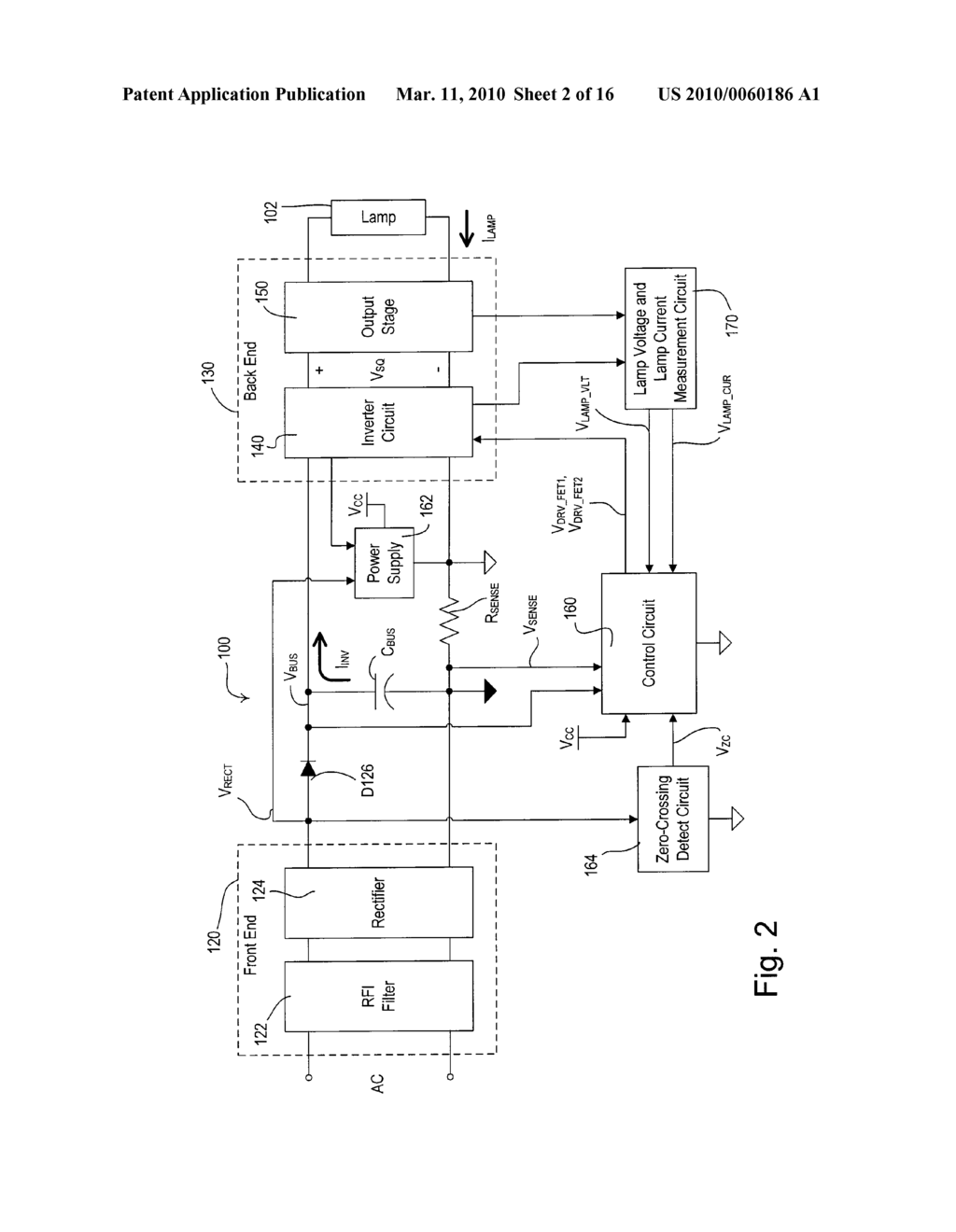 MEASUREMENT CIRCUIT FOR AN ELECTRONIC BALLAST - diagram, schematic, and image 03