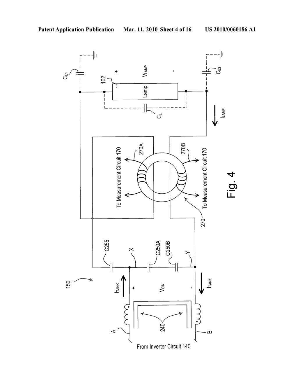 MEASUREMENT CIRCUIT FOR AN ELECTRONIC BALLAST - diagram, schematic, and image 05