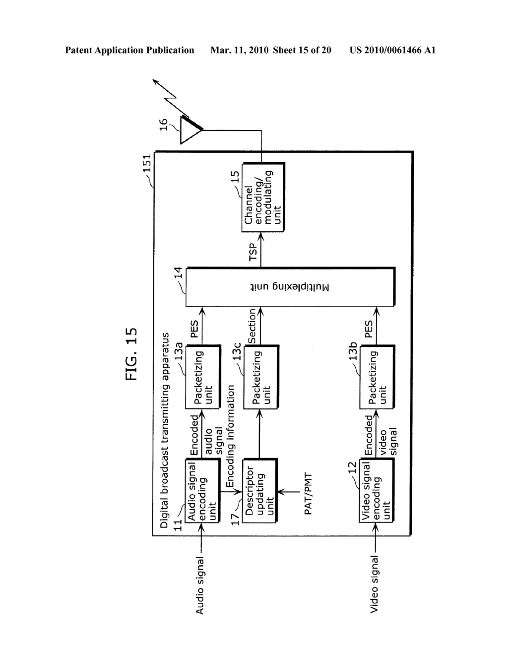 DIGITAL BROADCAST TRANSMITTING APPARATUS, DIGITAL BROADCAST RECEIVING APPARATUS, AND DIGITAL BROADCAST TRANSMITTING/RECEIVING SYSTEM - diagram, schematic, and image 16