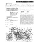 Canister-holding structure for supporting a cylindrical canister in a vehicle, combined canister and canister-holding structure, and motorcycle incorporating same diagram and image