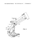 Backbone motorcycle frame having a partial cradle which supports a rear portion of a unitized engine and transmission and to which foot peg assemblies are bolted diagram and image