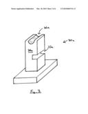 DEVICE FOR ANCHORING CONCRETE TO AN INSULATING PANEL AND FORM EMPLOYING DEVICE diagram and image