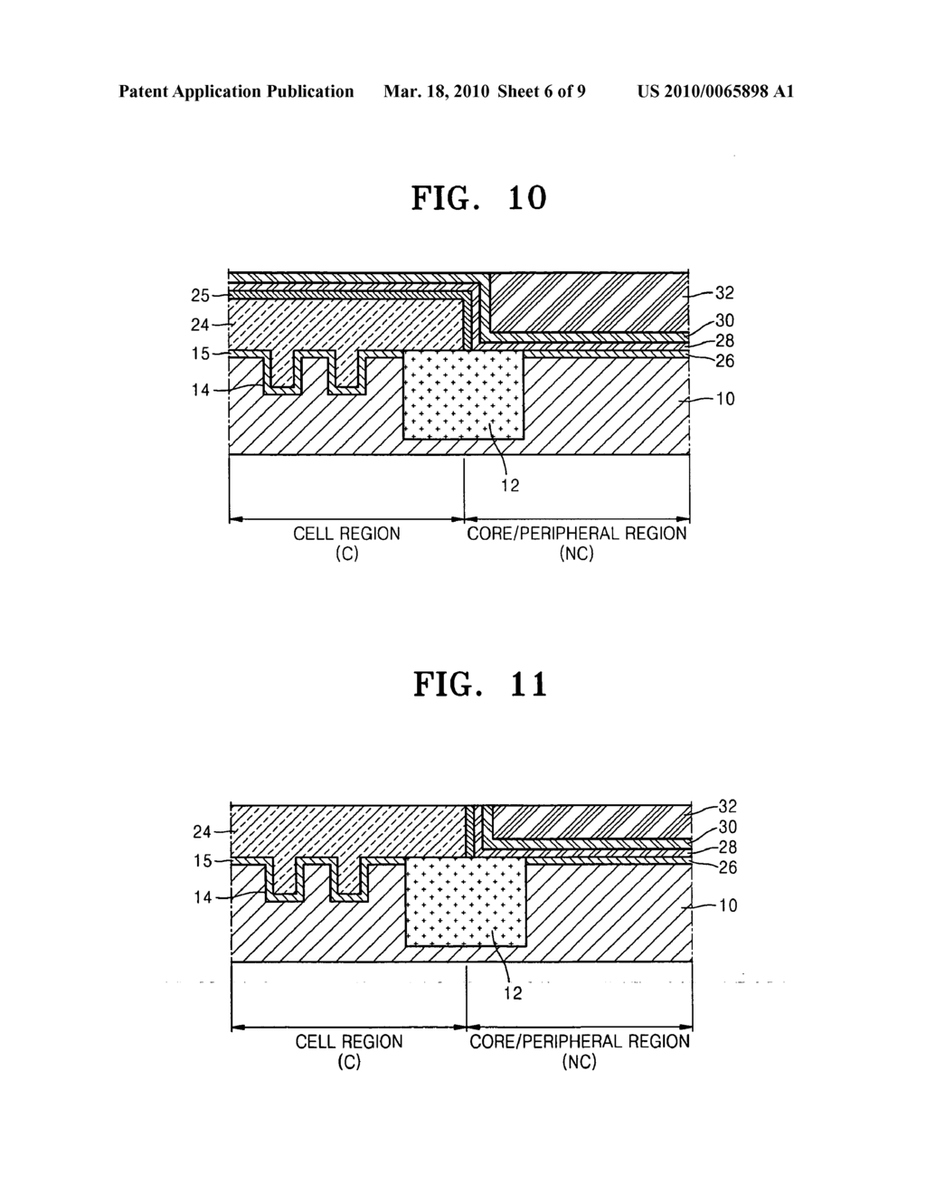 Integrated circuit semiconductor device having different gate stacks in cell region and core/peripheral region and method of manufacturing the same - diagram, schematic, and image 07