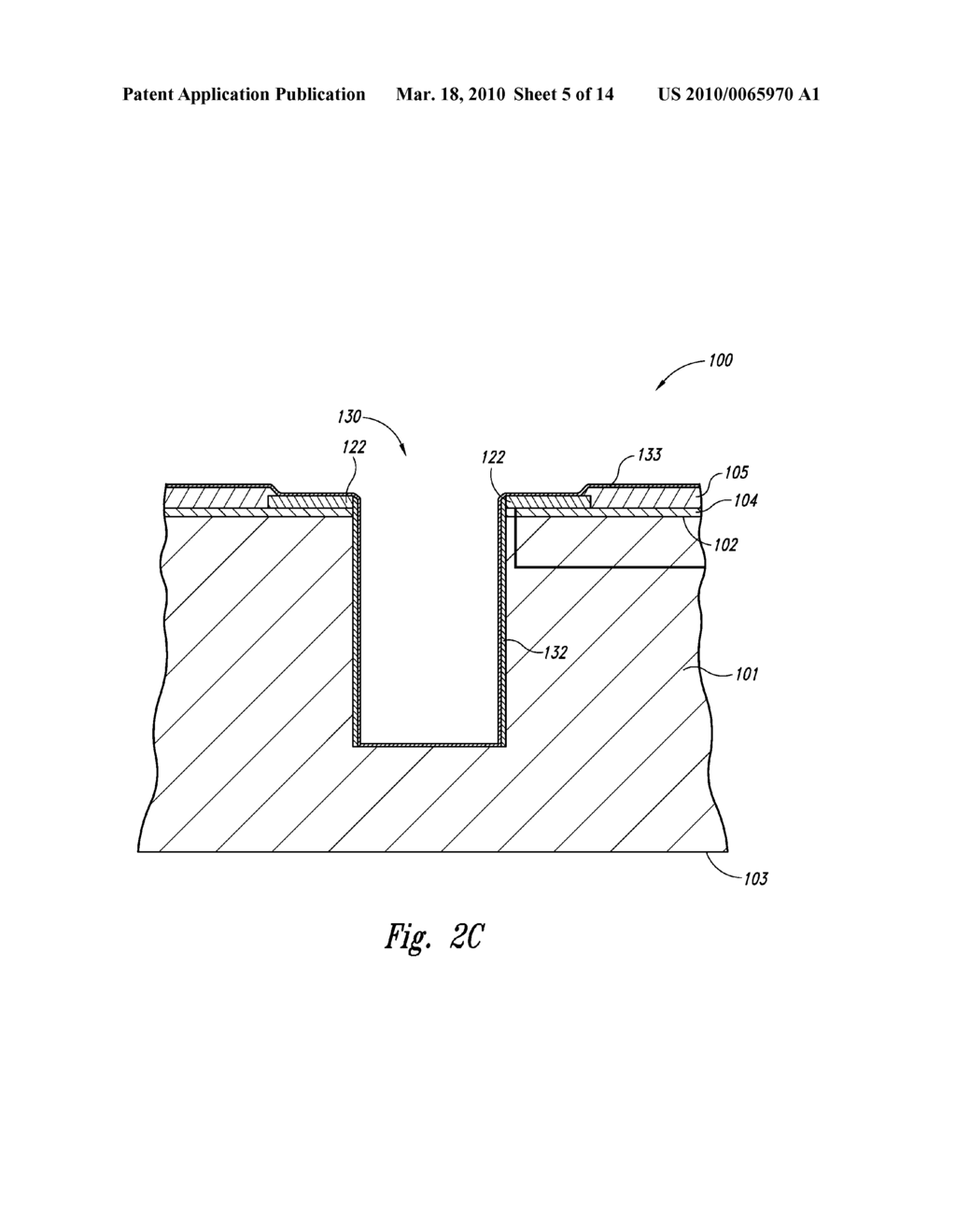 MICROFEATURE WORKPIECES HAVING CONDUCTIVE INTERCONNECT STRUCTURES FORMED BY CHEMICALLY REACTIVE PROCESSES, AND ASSOCIATED SYSTEMS AND METHODS - diagram, schematic, and image 06