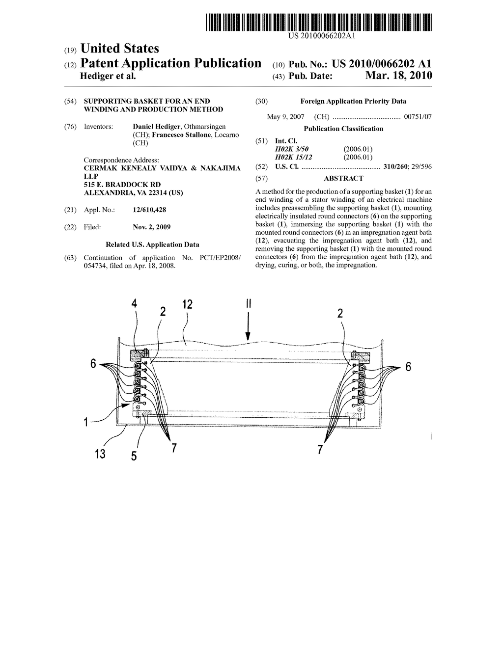 SUPPORTING BASKET FOR AN END WINDING AND PRODUCTION METHOD - diagram, schematic, and image 01