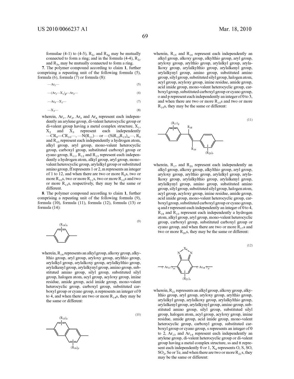 POLYMER COMPOUND AND POLYMER LIGHT EMITTING DEVICE USING THE SAME - diagram, schematic, and image 70