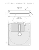 CD/DVD Insertable Cartridge and Player for Optical Data - Media Discs of All Sizes, Types, and Formats with Security Features diagram and image