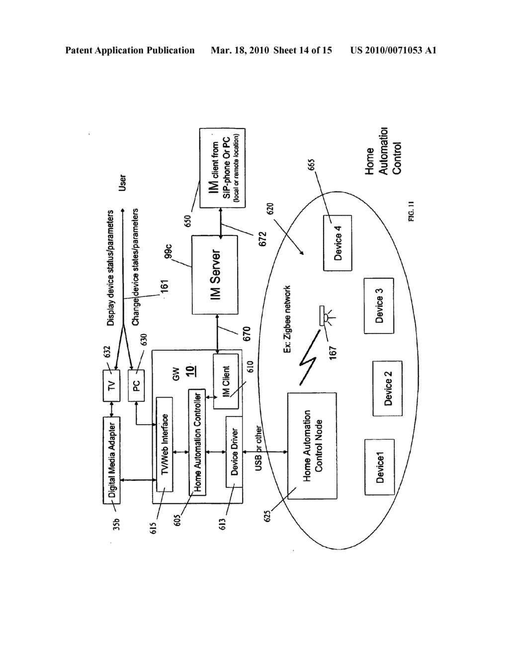 Presence Status Notification From Digital Endpoint Devices Through A Multi-Services Gateway Device At The User Premises - diagram, schematic, and image 15