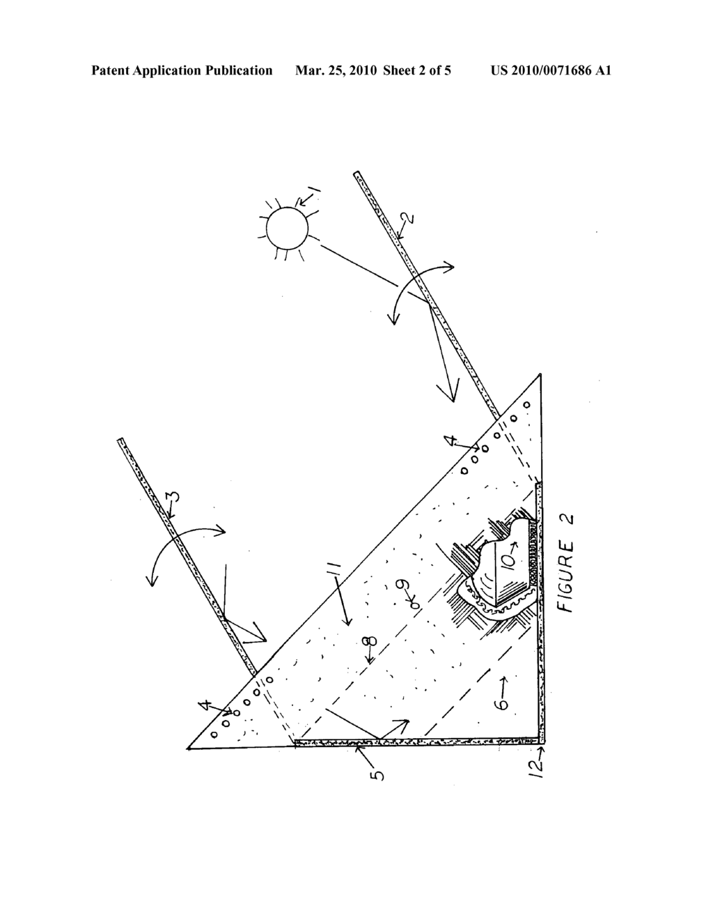 Wedge shape solar cooker - diagram, schematic, and image 03