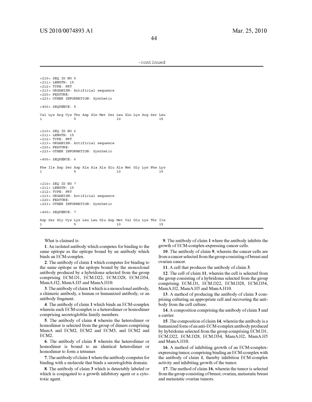 ECM-Complex Antibody Compositions and Methods of Use - diagram, schematic, and image 45