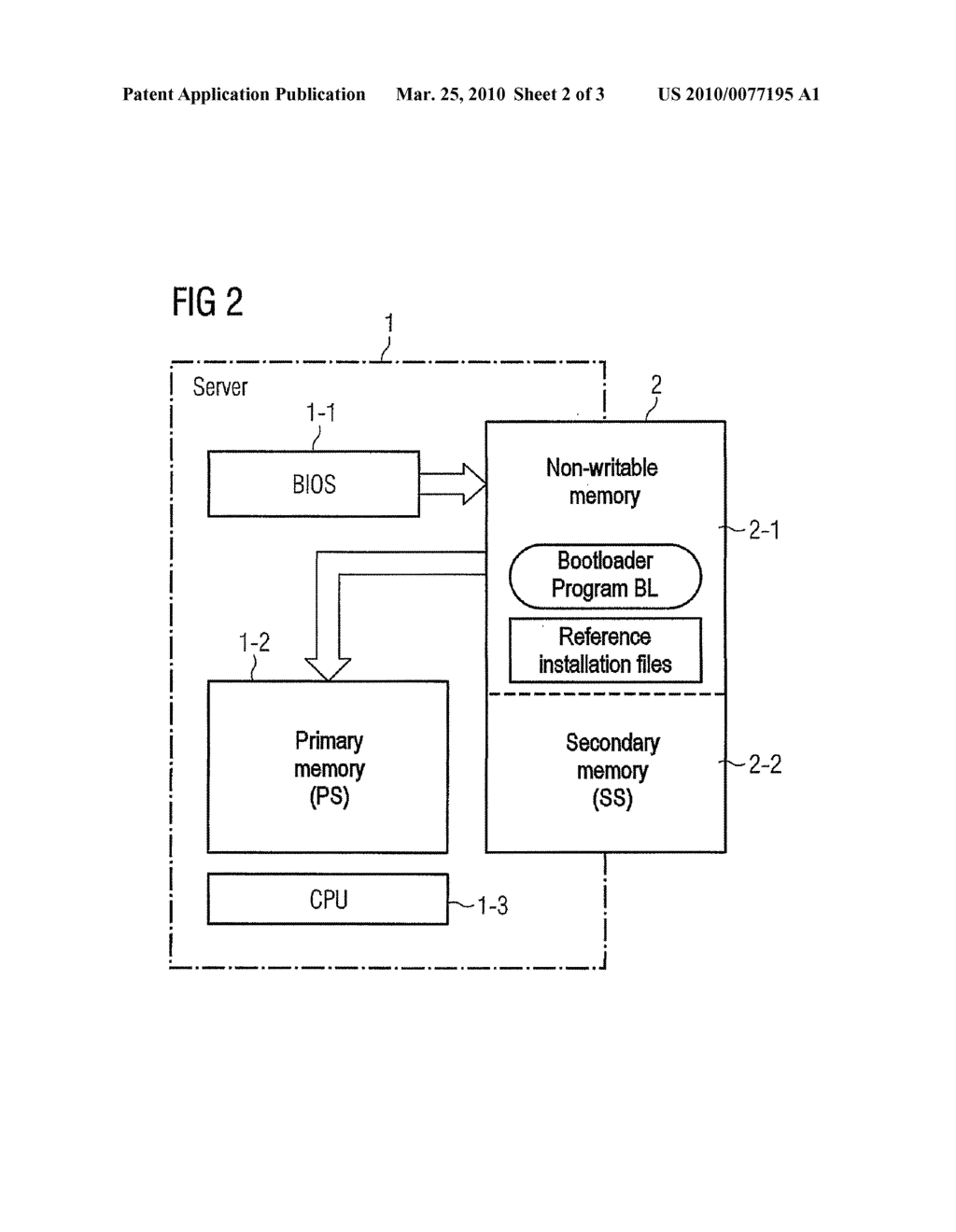 METHOD AND A MEMORY UNIT FOR BOOTING A SERVER - diagram, schematic, and image 03